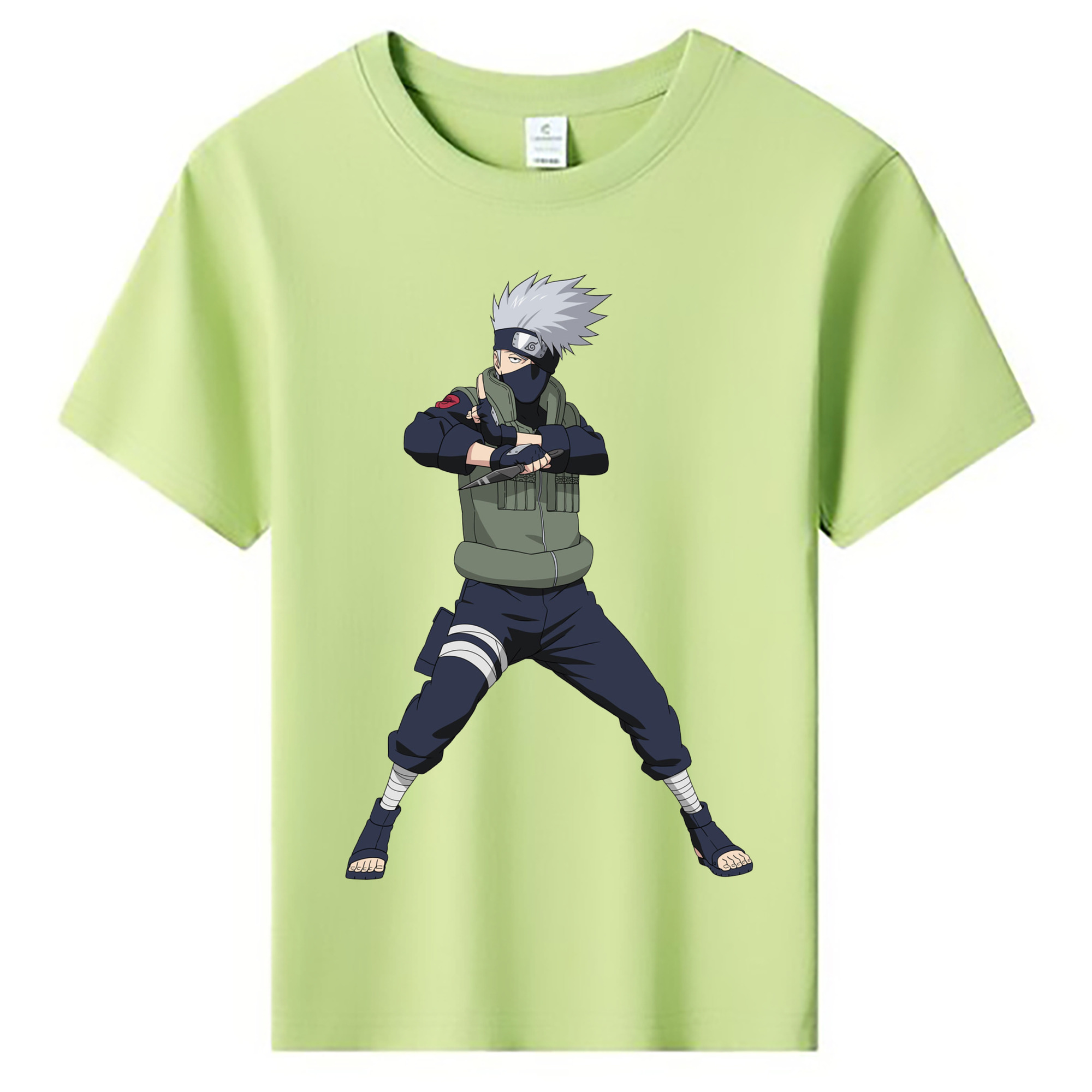 （画像用） NARUTO -ナルト- はたけ カカシ Hatake Kakashi 綿100％キッズTシャツ（フロントプリント）